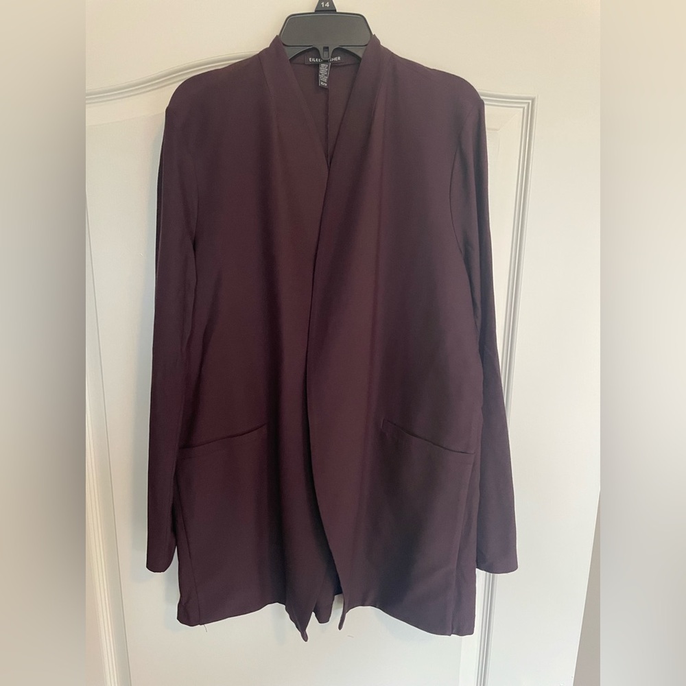 Eileen Fisher Tencel Lyocell blend open-front cardigan
